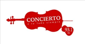 Logo de Concierto 93.1 FM - Emisora 93.1 MHz en Santiago